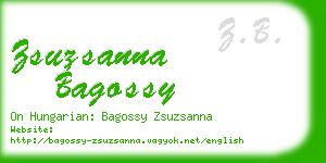 zsuzsanna bagossy business card